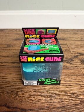 Needoh Nice Cube Super Solid Squish Toy - Blue